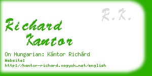 richard kantor business card