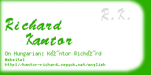 richard kantor business card